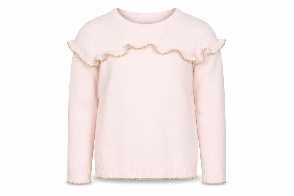 Crafted Girls Pink Round Neck Acrylic Pullover Jumper Size 9-10 Years Pullover