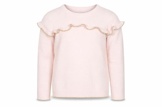 Crafted Girls Pink Round Neck Acrylic Pullover Jumper Size 9-10 Years Pullover