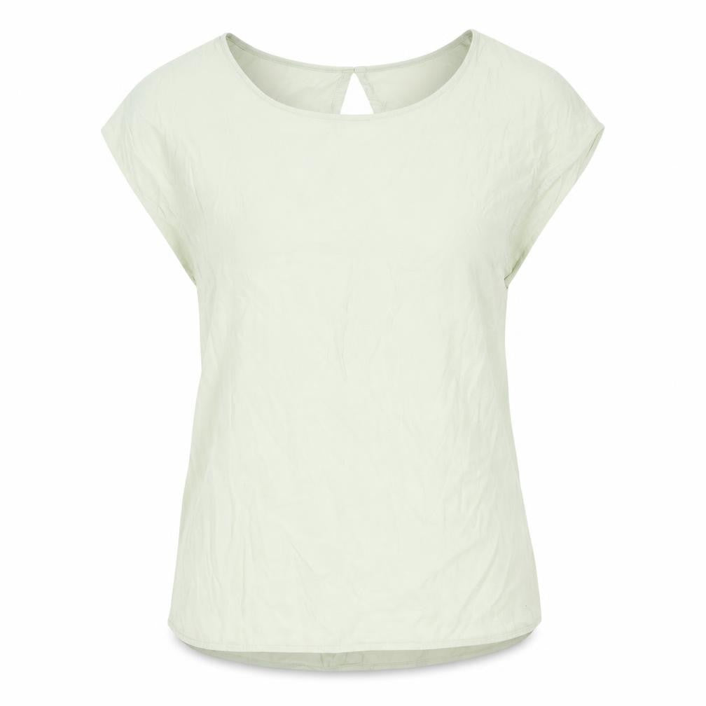 Primark Womens Green Polyester Basic Blouse Size 10 Boat Neck - Tie Back Detail