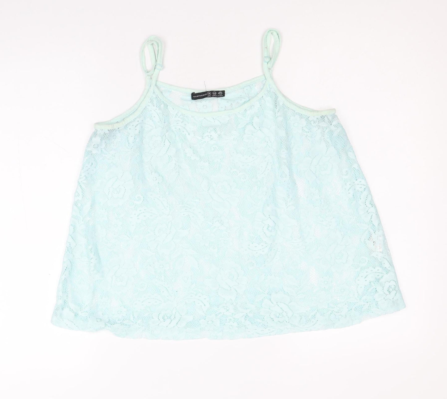 Atmosphere Womens Blue Floral Polyester Camisole Tank Size 14 Scoop Neck