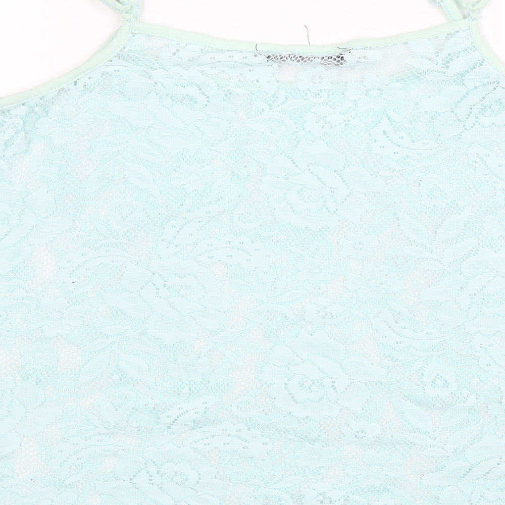 Atmosphere Womens Blue Floral Polyester Camisole Tank Size 14 Scoop Neck
