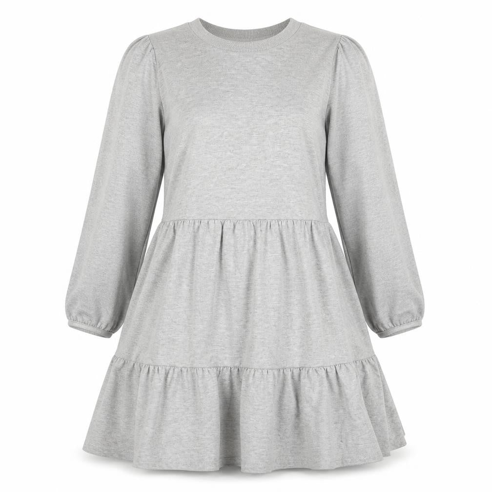 New Look Womens Grey Polyester A-Line Size 10 Round Neck Pullover
