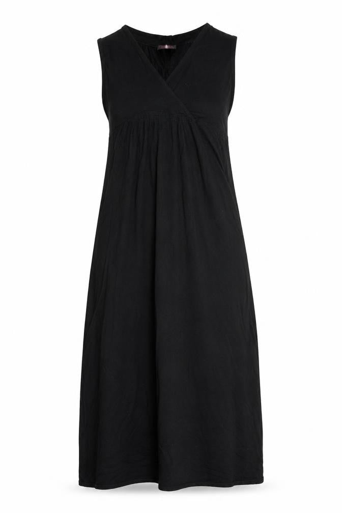 USCO Womens Black Polyester A-Line Size M V-Neck Pullover