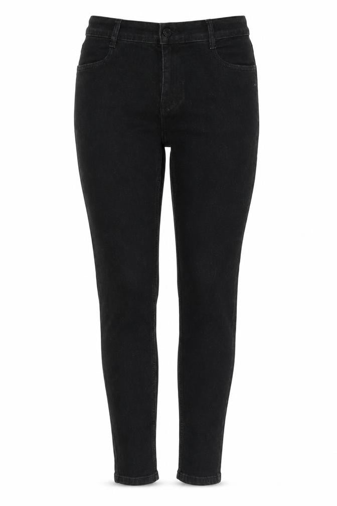Marks & Spencer Womens Black Cotton Skinny Jeans Size 10 L29 in Regular Button