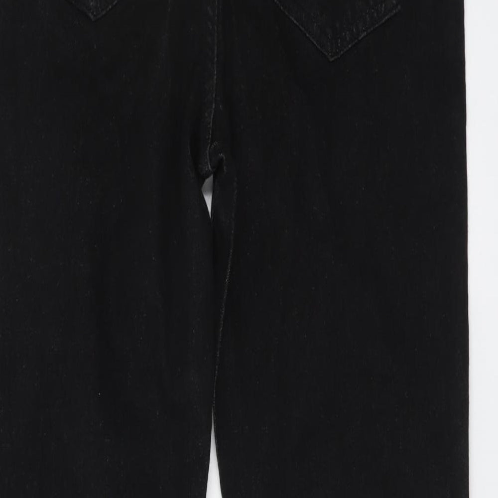 Marks and Spencer Womens Black Cotton Skinny Jeans Size 10 L29 in Regular Button