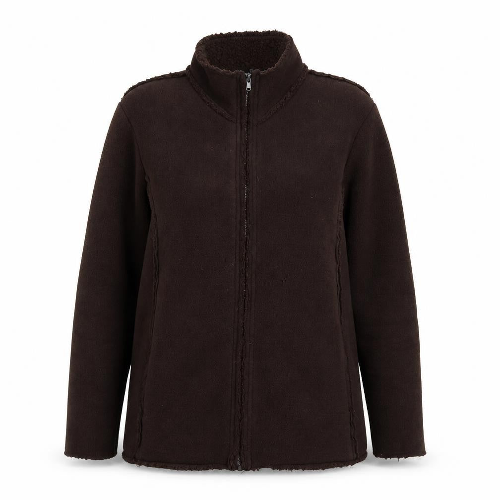 Janique Womens Brown Jacket Size 16 Zip