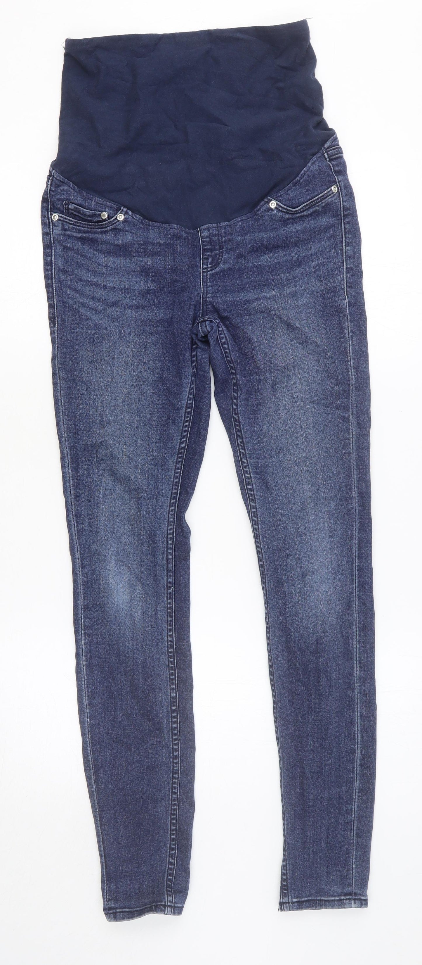 H&M Womens Black Cotton Skinny Jeans Size S Regular