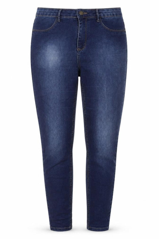 BlueSteel Womens Blue Cotton Skinny Jeans Size 12 Slim Button