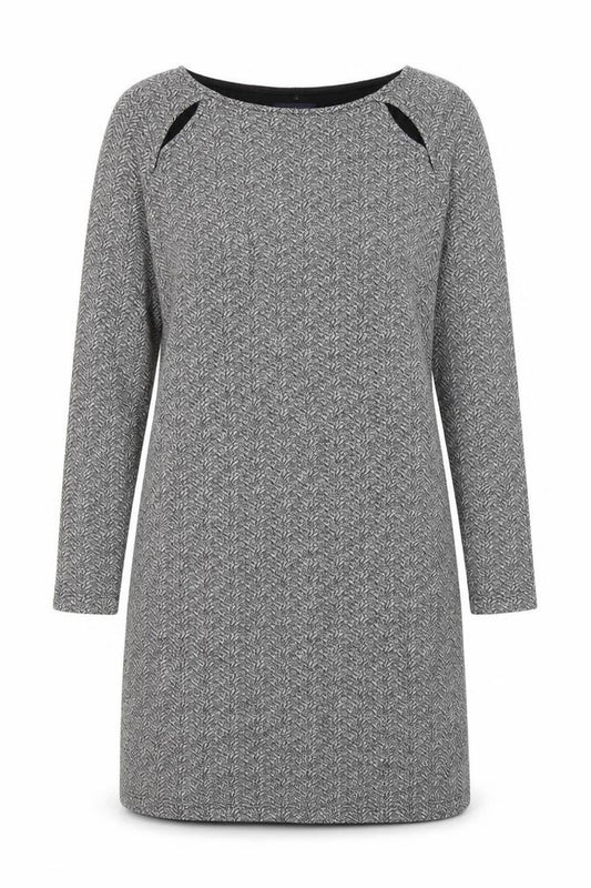 Marks and Spencer Womens Grey Cotton A-Line Size 12 Boat Neck Pullover
