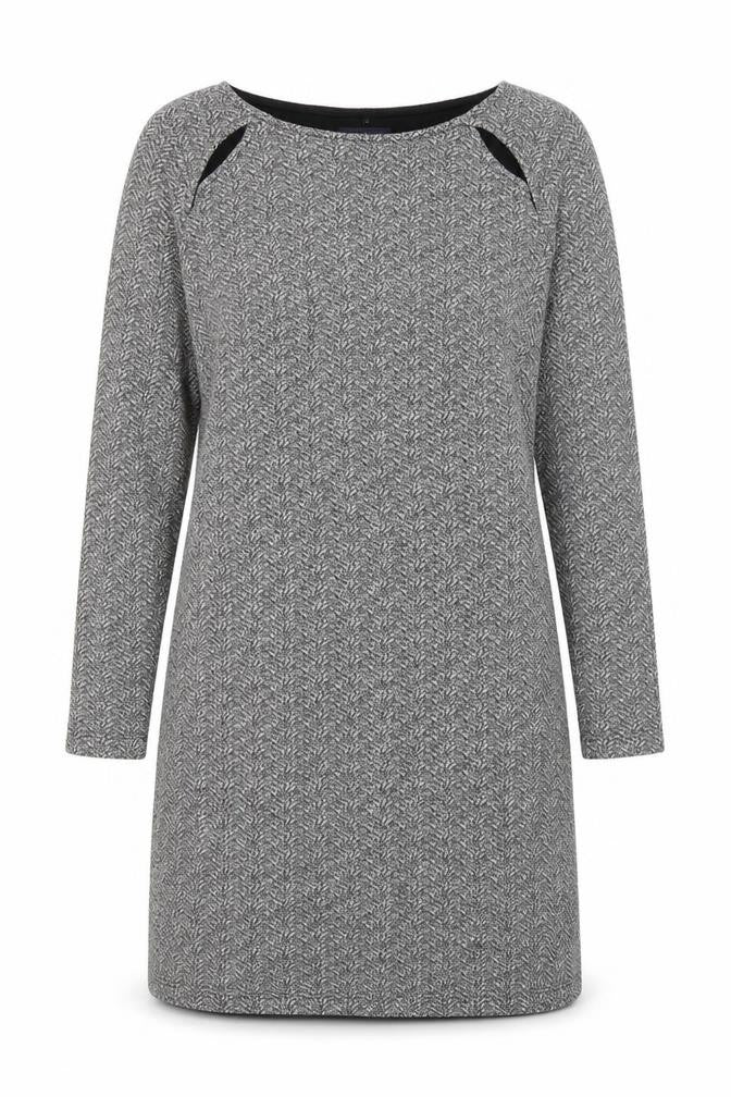 Marks & Spencer Womens Grey Cotton A-Line Size 12 Boat Neck Pullover