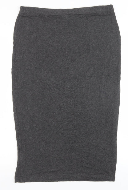 Next Womens Grey Herringbone Viscose Straight & Pencil Skirt Size 14