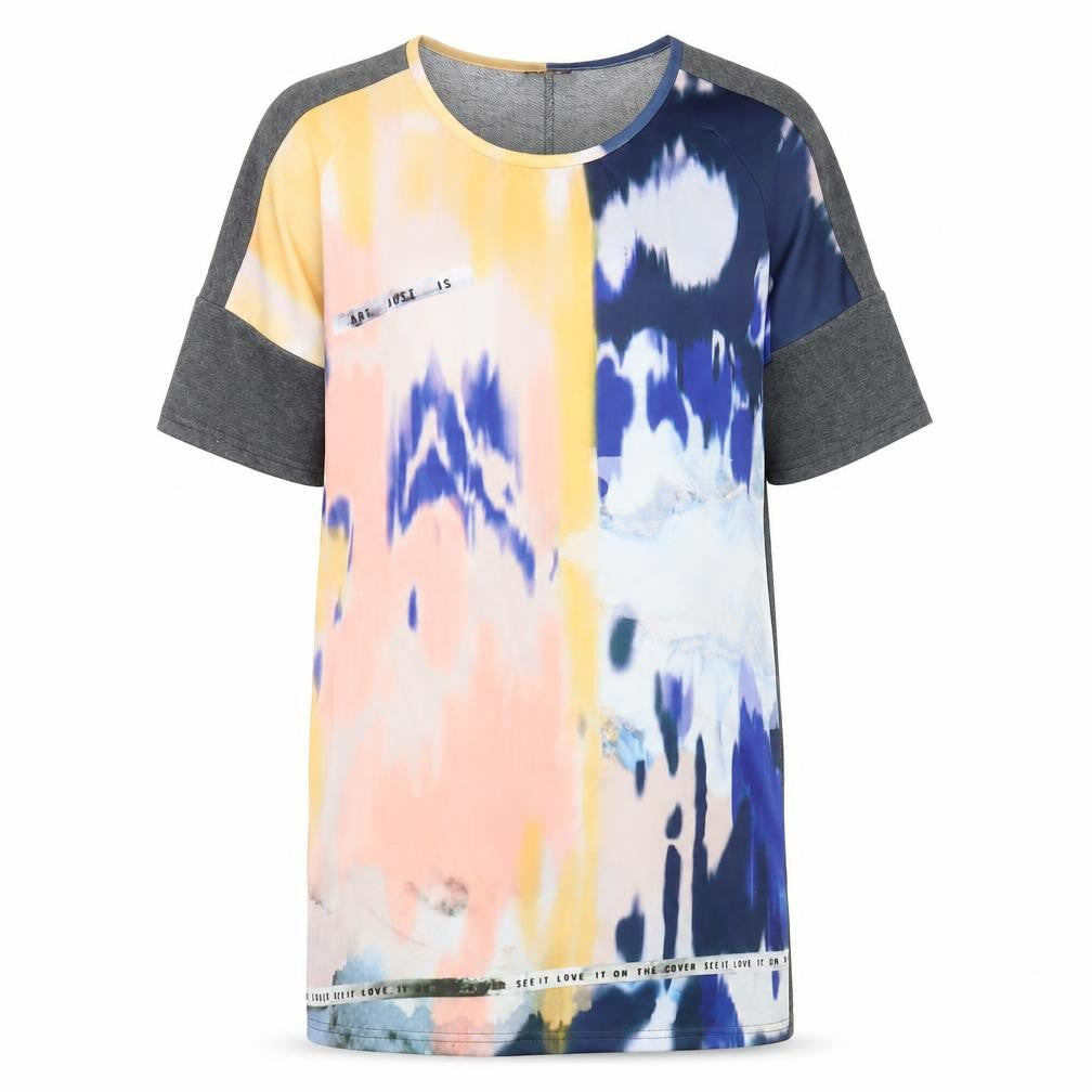 VILA Womens Multicoloured Polyester T-Shirt Dress Size M Round Neck Pullover