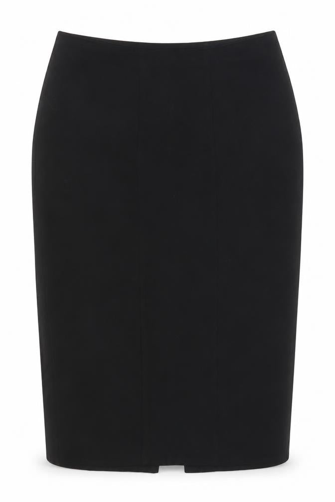 b.young Womens Black Viscose Straight & Pencil Skirt Size 10 Zip