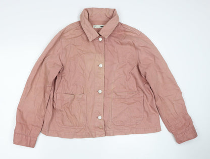 Topshop Womens Pink Jacket Size 12 Button