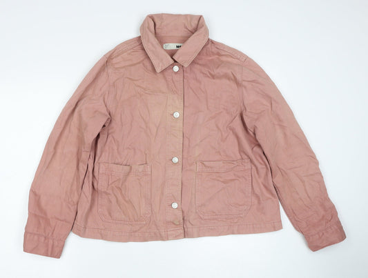 Topshop Womens Pink Jacket Size 12 Button