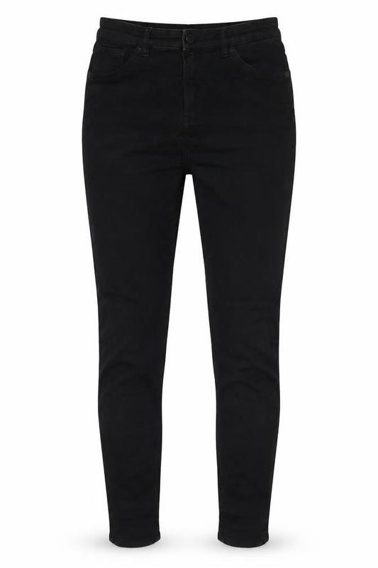 Monki Womens Black Cotton Skinny Jeans Size 31 in Regular Zip
