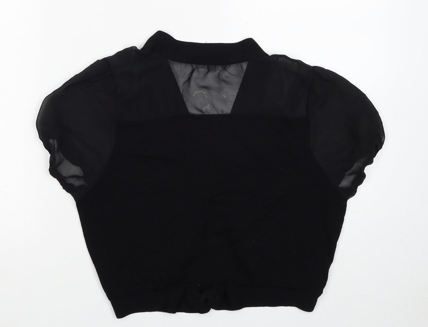 Per Una Womens Black V-Neck Viscose Cardigan Jumper Size 14