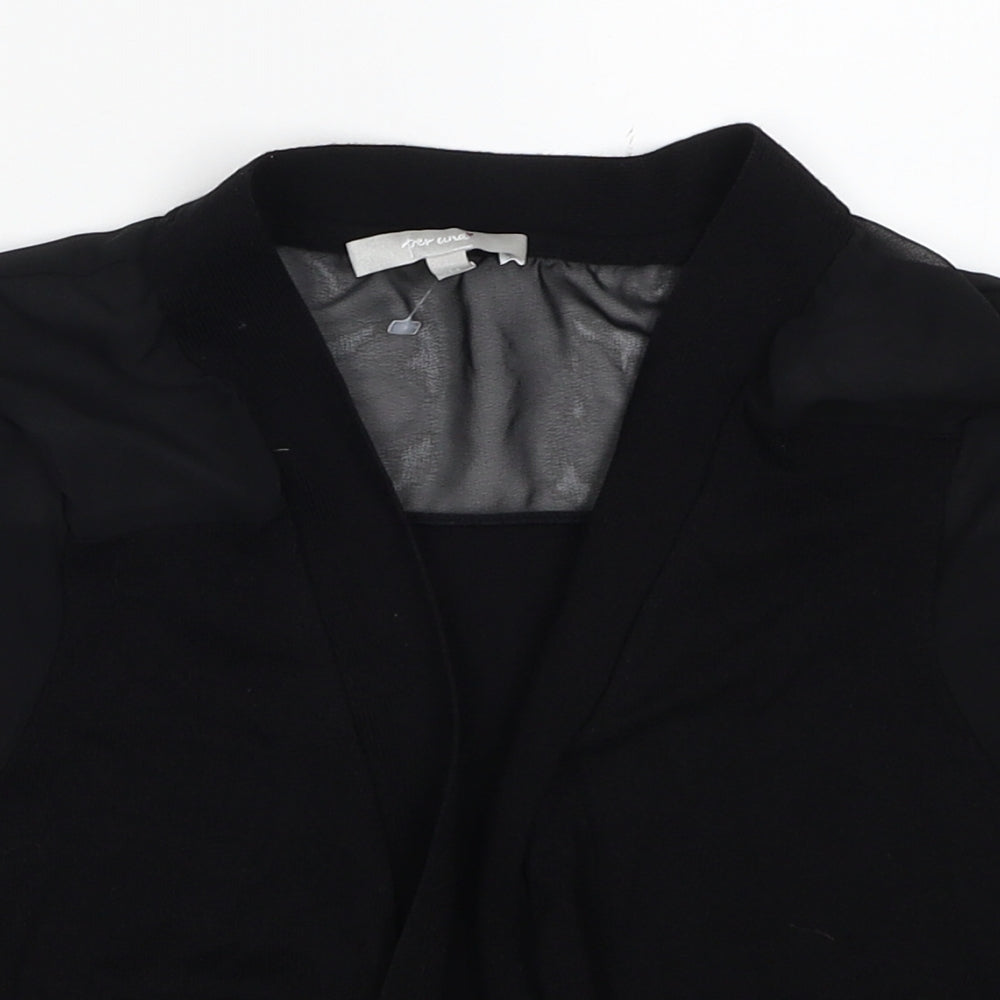 Per Una Womens Black V-Neck Viscose Cardigan Jumper Size 14