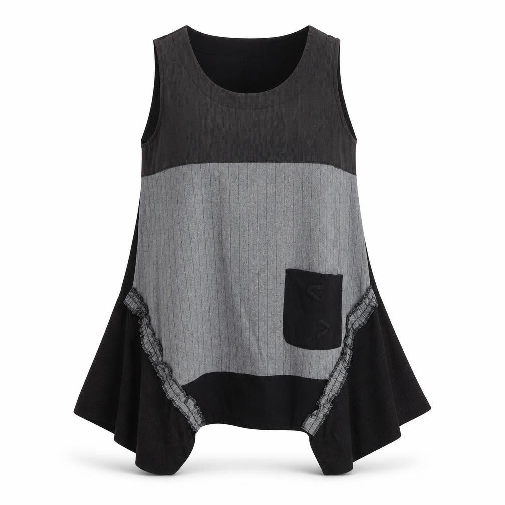 Eden Rock Womens Black Colourblock Cotton Shirt Dress Size S Scoop Neck Pullover