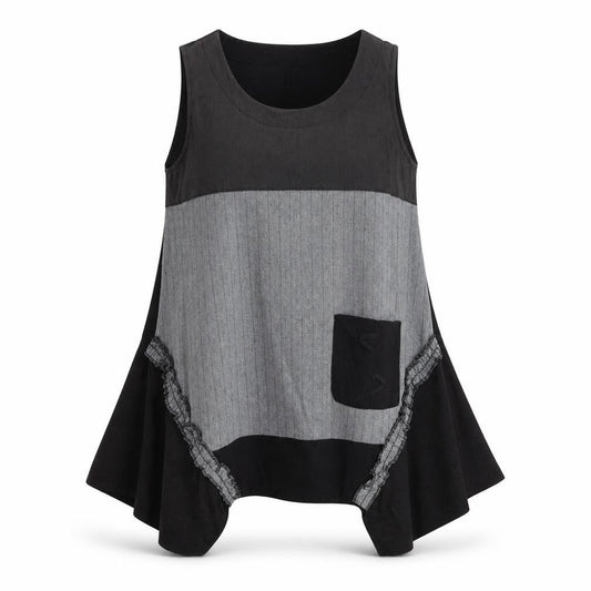 Eden Rock Womens Black Colourblock Cotton Shirt Dress Size S Scoop Neck Pullover