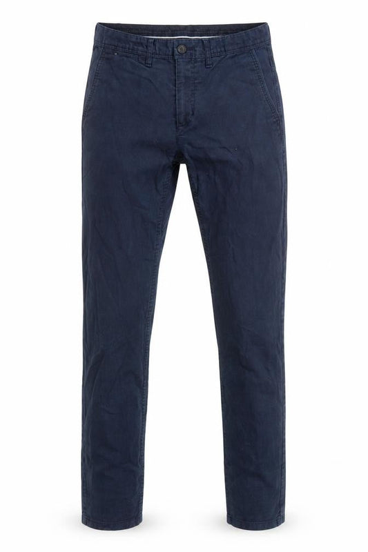 Zara Mens Blue Cotton Trousers Size L Regular Zip
