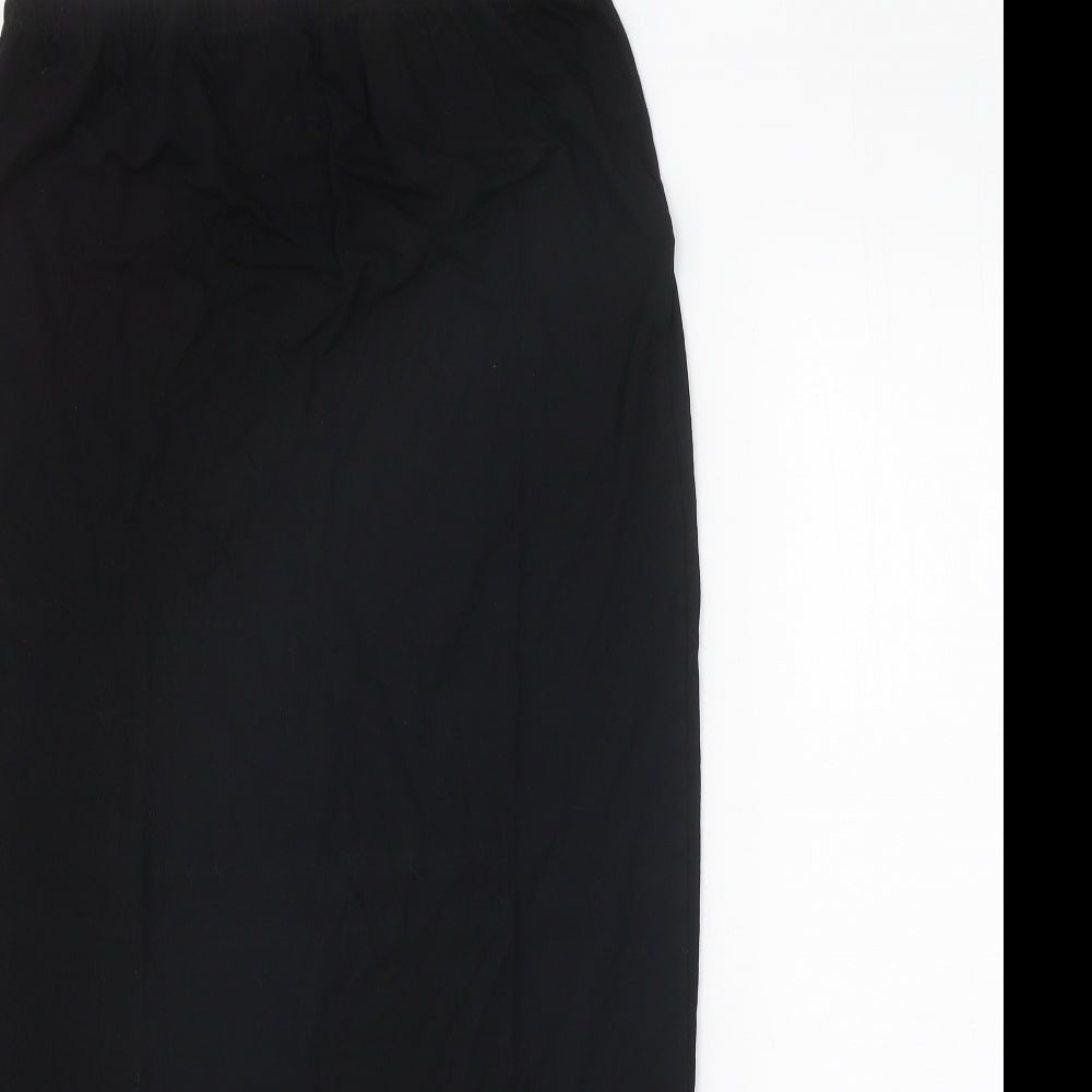 Preworn Womens Black Polyester Straight & Pencil Skirt Size 30 in