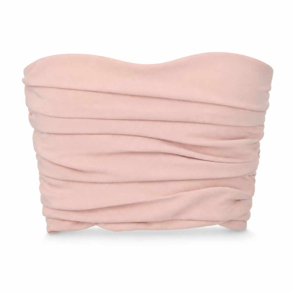 Zara Womens Pink Polyester Cropped Tank Size M Off the Shoulder