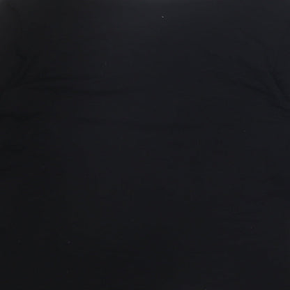 St Michael Womens Black Viscose Basic Blouse Size 12 Boat Neck