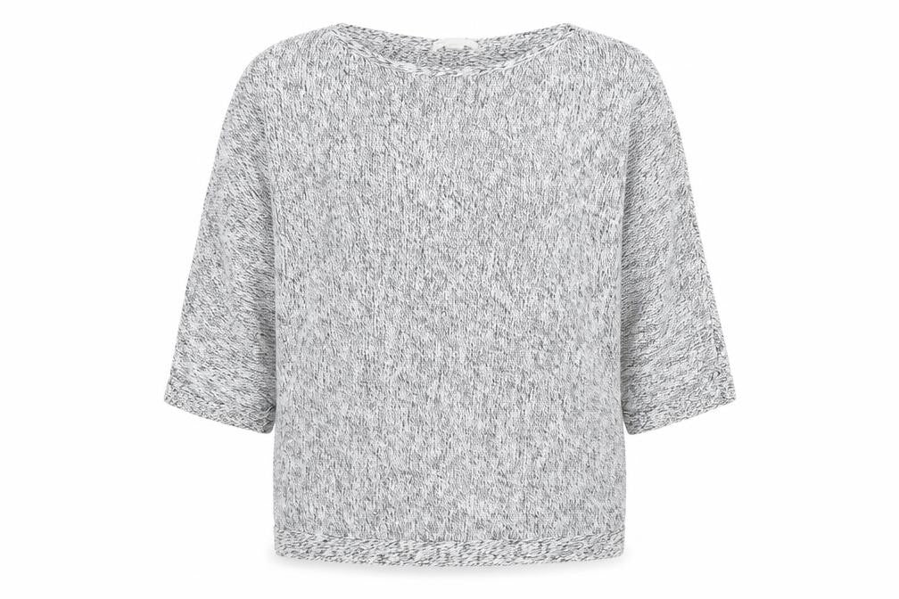 H&M Womens White Boat Neck Acrylic Pullover Jumper Size S