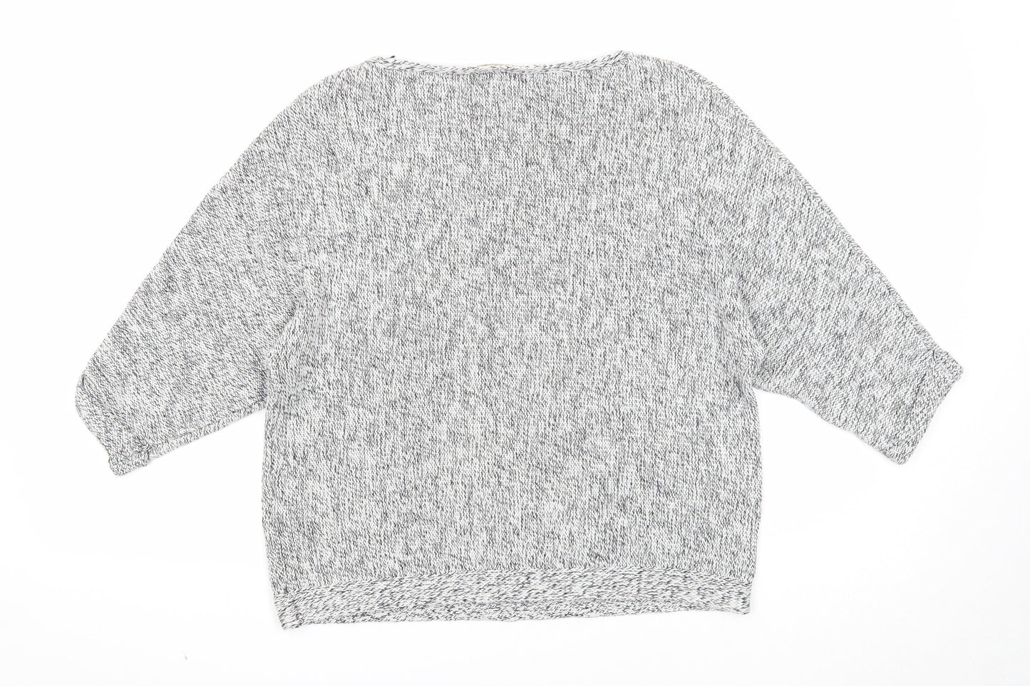 H&M Womens White Boat Neck Acrylic Pullover Jumper Size S