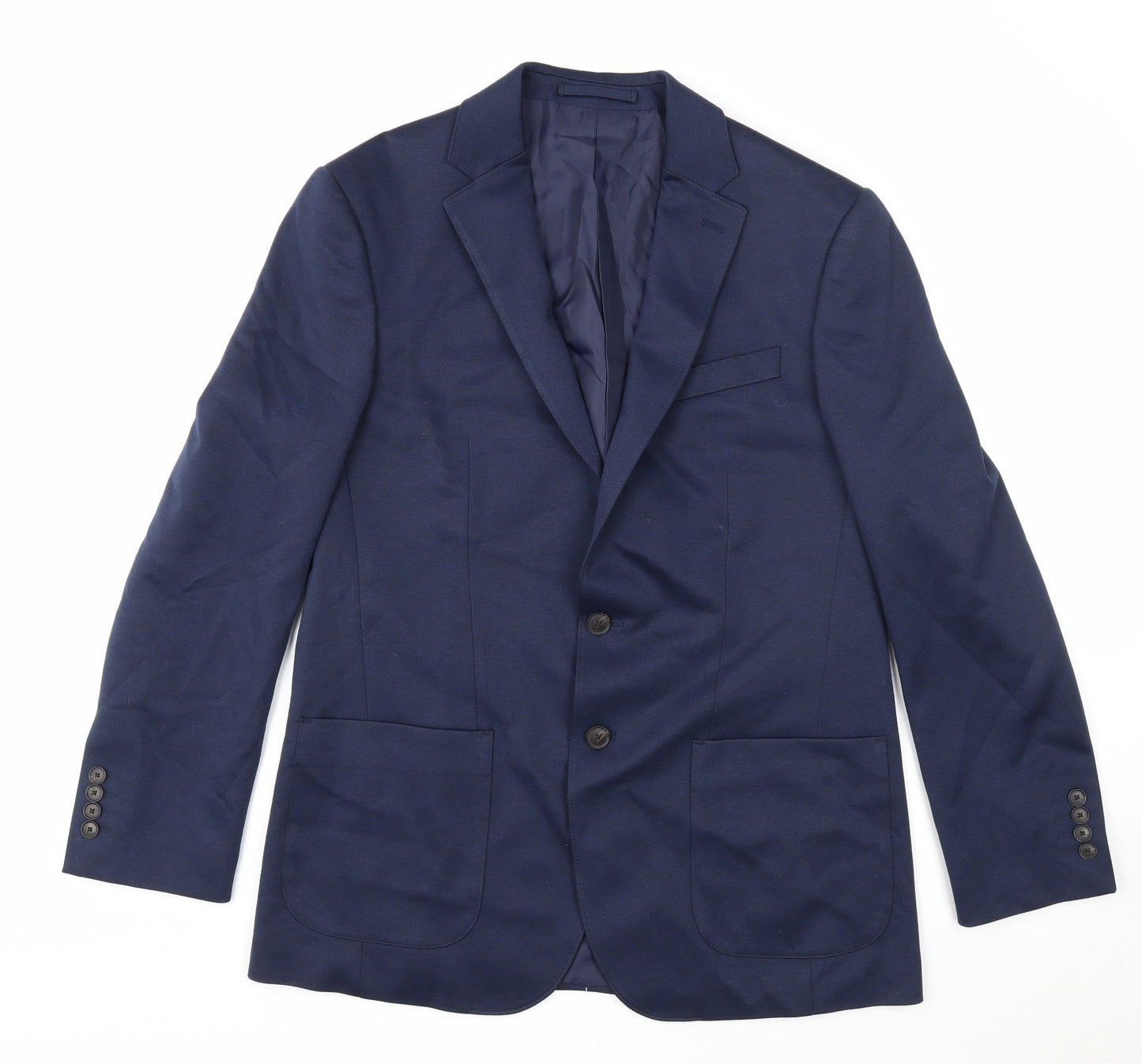 Marks and Spencer Mens Blue Polyester Jacket Suit Jacket Size 40 Regular