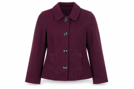M&Co Womens Purple Jacket Blazer Size 12 Button