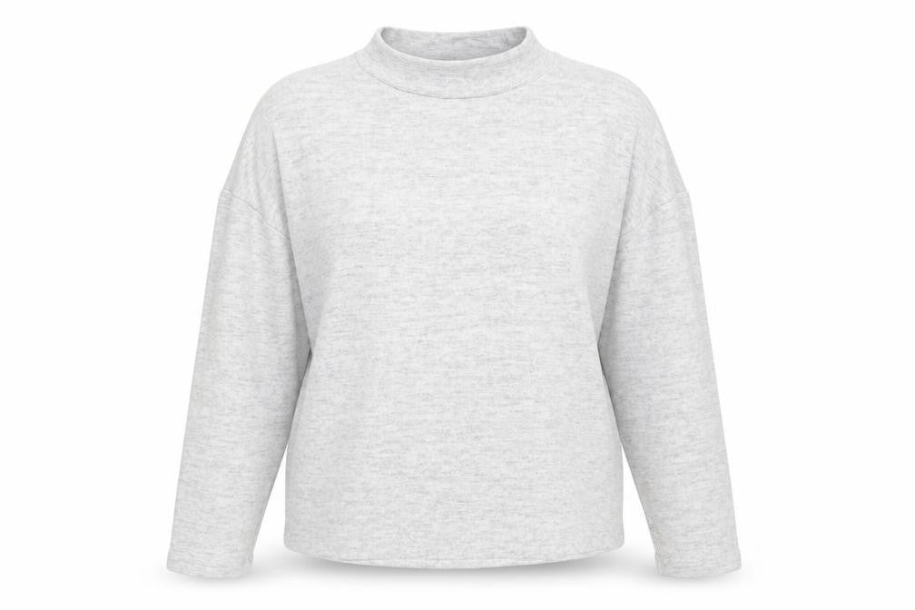H&M Womens Grey Mock Neck Viscose Pullover Jumper Size S
