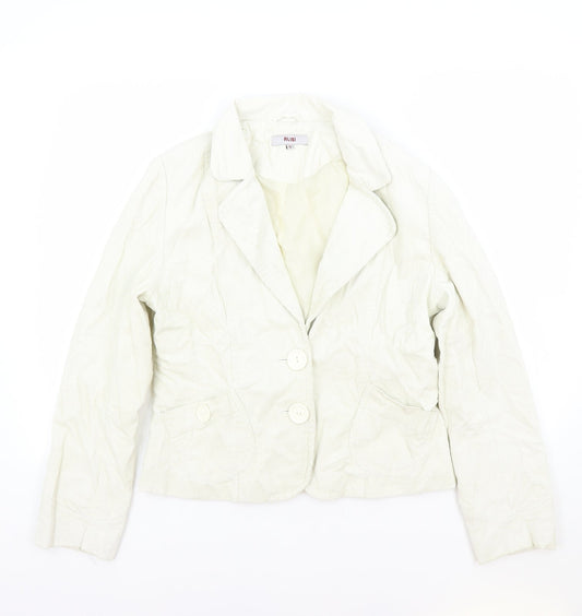Alibi Womens Ivory Jacket Blazer Size 14 Button
