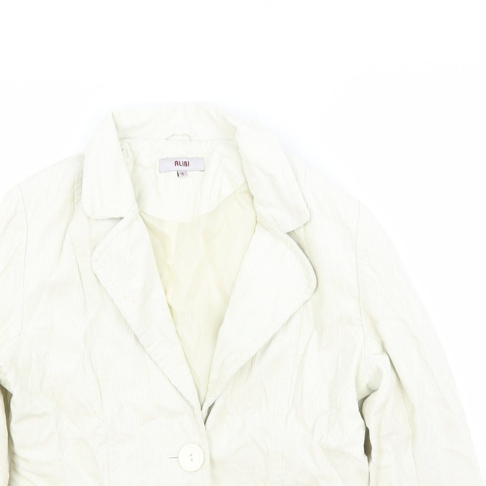 Alibi Womens Ivory Jacket Blazer Size 14 Button