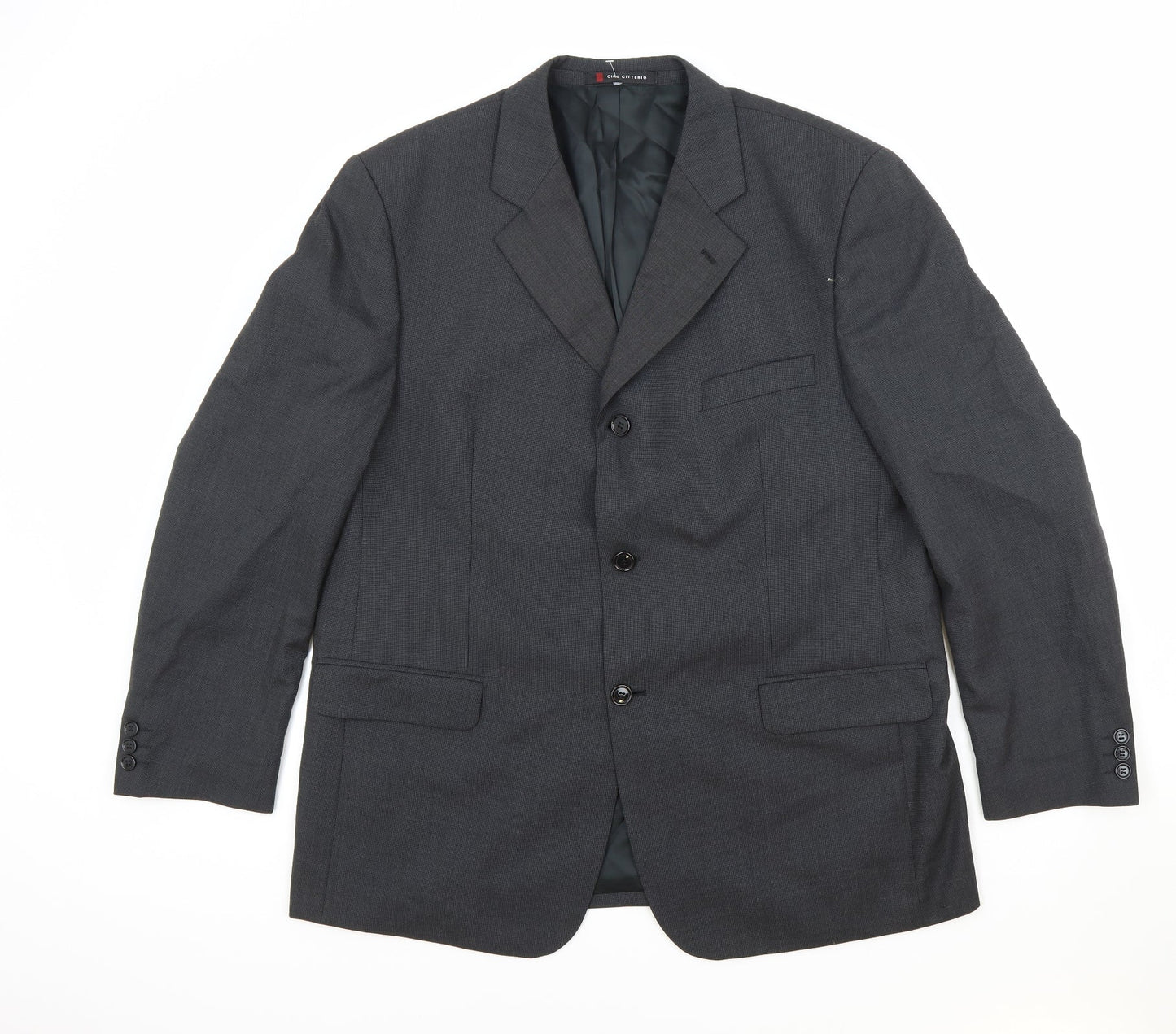 Ciro Citterio Mens Grey Polyester Jacket Suit Jacket Size 44 Regular