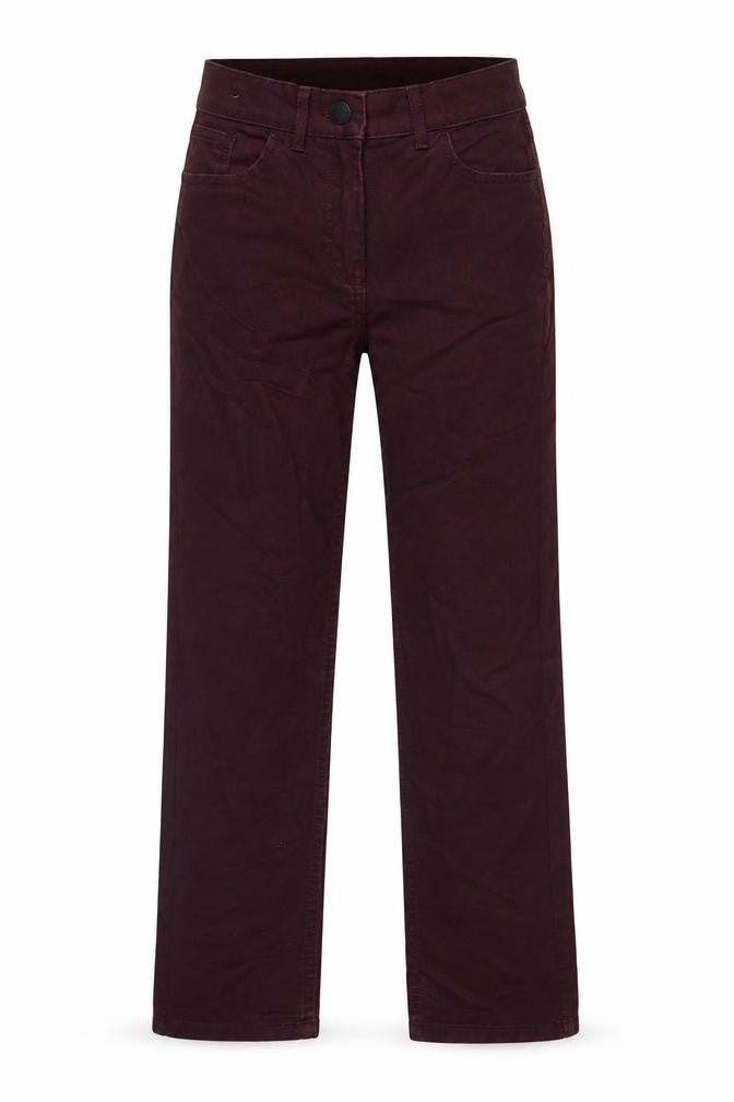 Marks & Spencer Womens Purple Cotton Straight Jeans Size 8 Regular Zip