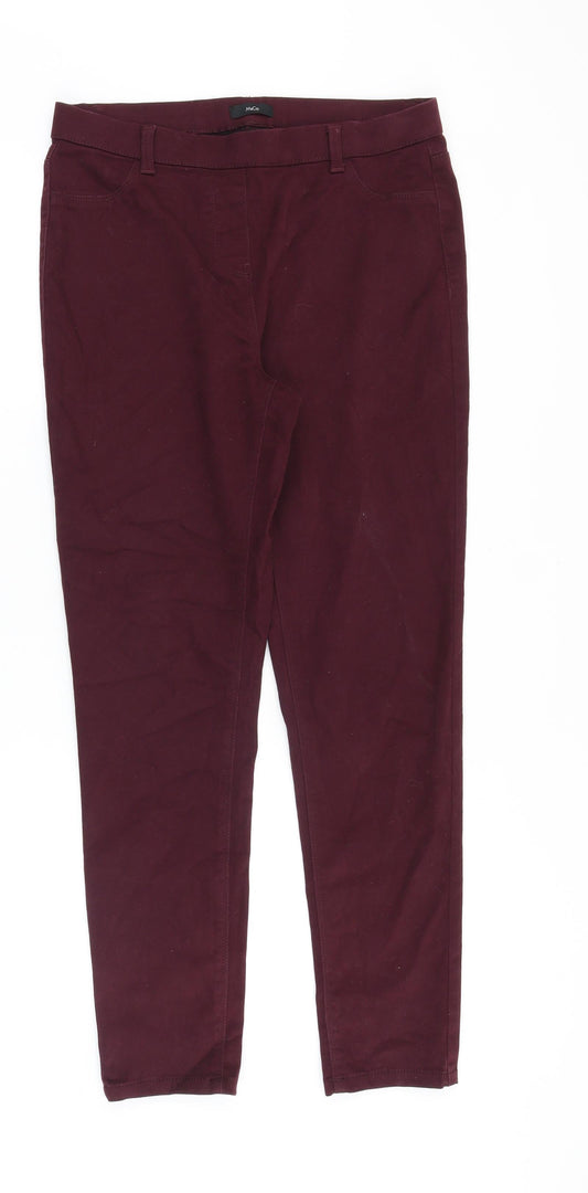 M&Co Womens Purple Cotton Skinny Jeans Size 32 in Slim