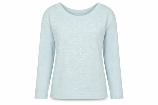 Next Womens Blue Viscose Basic T-Shirt Size 10 Scoop Neck