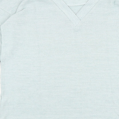 Next Womens Blue Viscose Basic T-Shirt Size 10 Scoop Neck