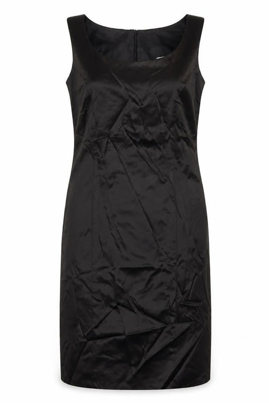 Wallis Womens Black Polyester Shift Size 12 Boat Neck Zip