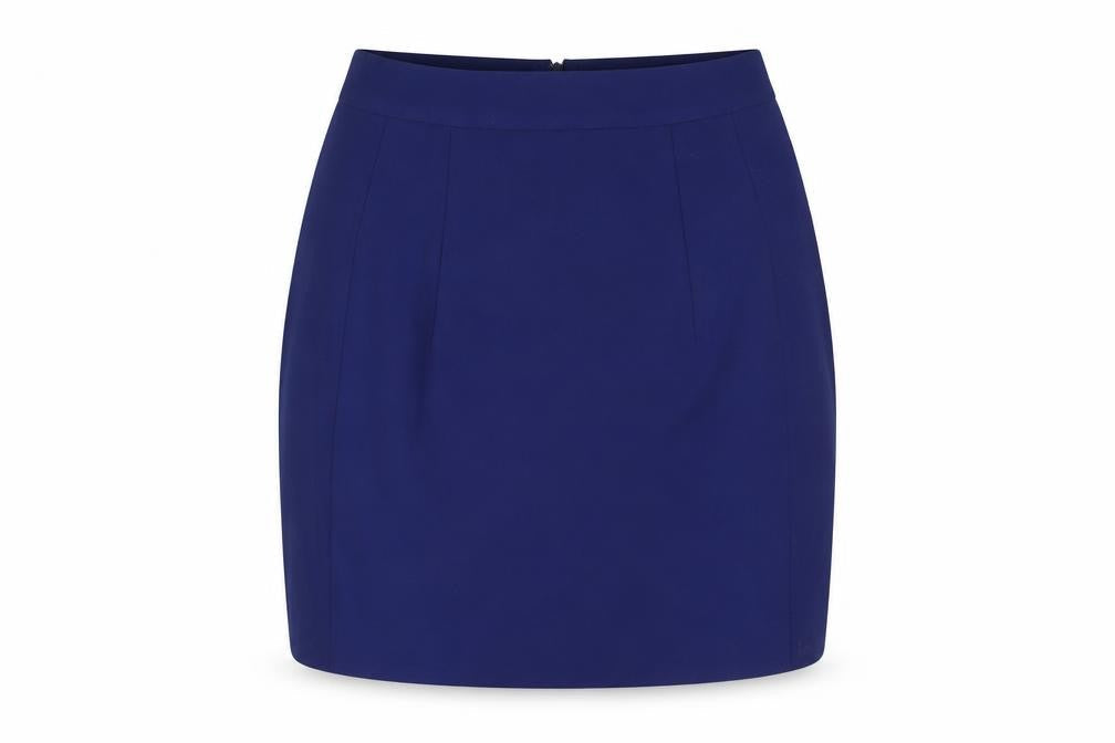 Zara Womens Blue Polyester Straight & Pencil Skirt Size XS Zip