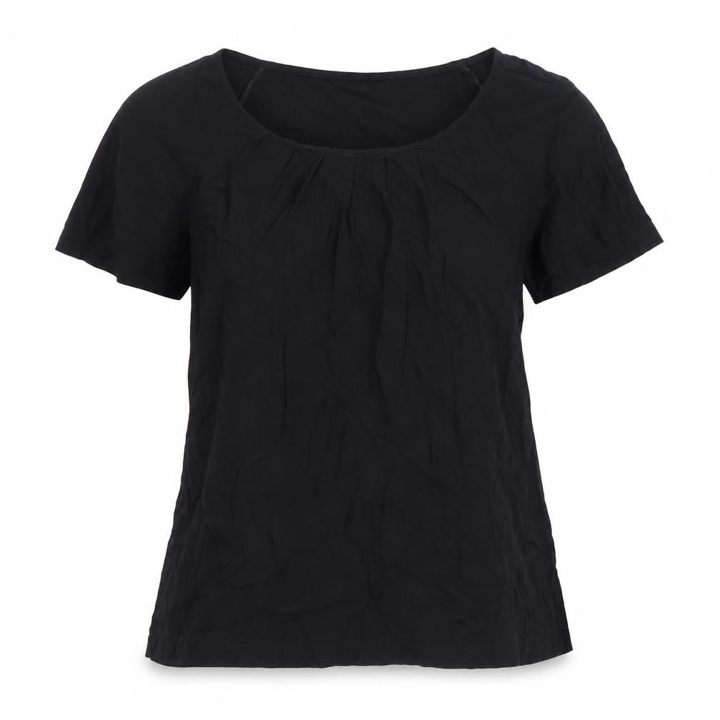 Wallis Womens Black Viscose Basic T-Shirt Size S Round Neck