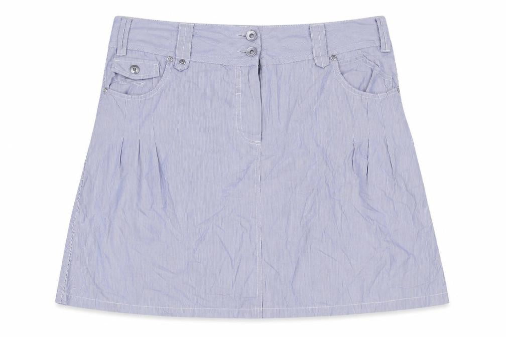 Giga Womens Blue Striped Cotton Straight & Pencil Skirt Size 10 Zip