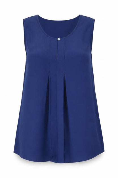 Rose & Olive Womens Blue Polyester Basic Tank Size S Scoop Neck