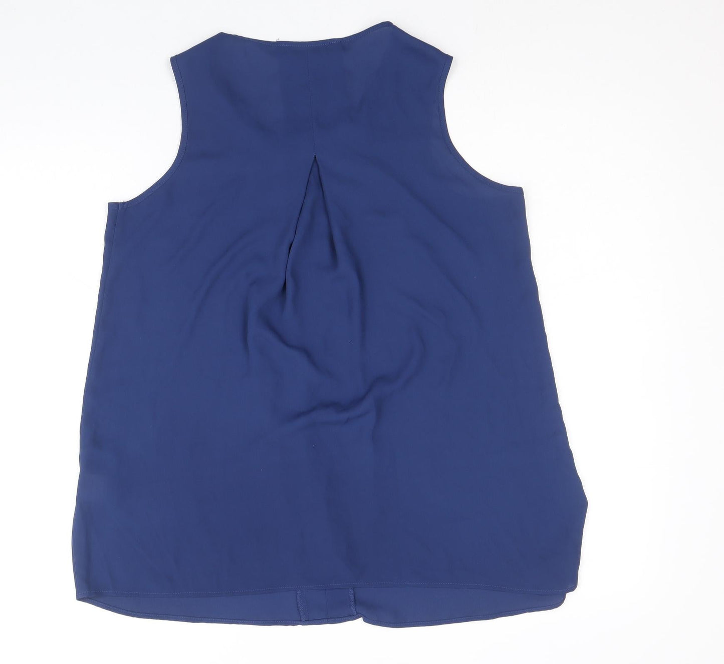 Rose & Olive Womens Blue Polyester Basic Tank Size S Scoop Neck