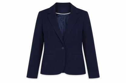Tu Womens Blue Polyester Jacket Blazer Size 8