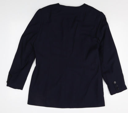 Modern essentials Womens Blue Wool Jacket Blazer Size 14
