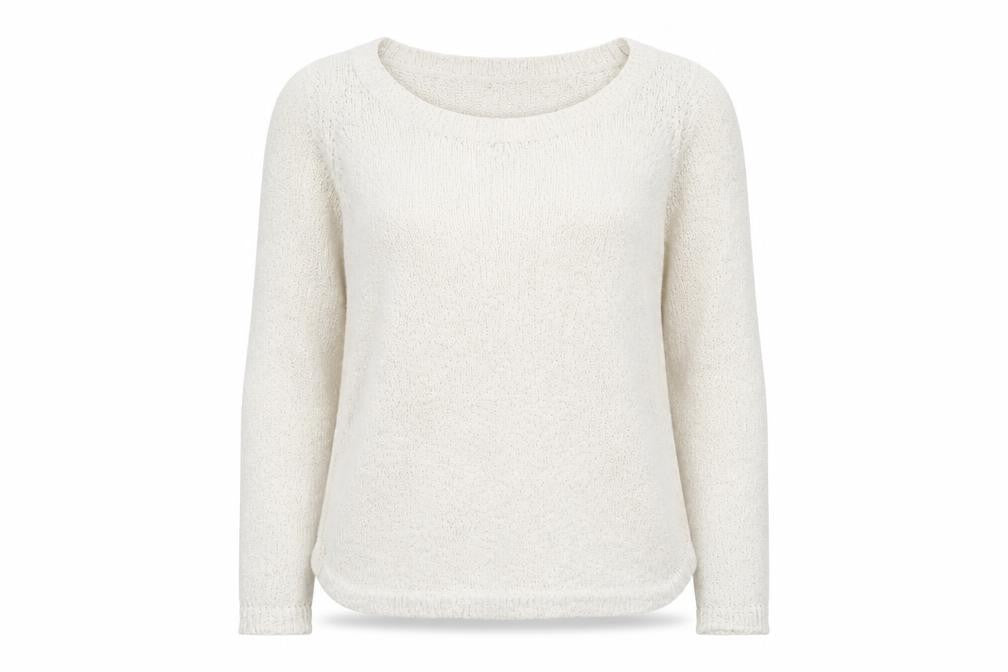 VERO MODA Womens Ivory Scoop Neck Acrylic Pullover Jumper Size L