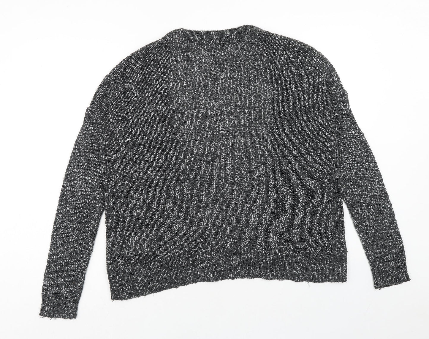 Vera Moda Womens Grey V-Neck Cotton Cardigan Jumper Size S